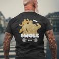 Swole Gymwole Doge Meme Buff Doge Meme メンズTシャツ バックプリント 高齢者への贈り物
