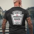 Tangy Tabasco ソースグループ 調味料ファミリーマッチング メンズTシャツ バックプリント 高齢者への贈り物
