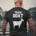 Team Goat Farm 動物 ヤギ好き メンズTシャツ バックプリント 高齢者への贈り物