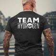 Team Hydrogenymbol H 燃料セル ハイブリッドカー クリーンエネルギー メンズTシャツ バックプリント 高齢者への贈り物