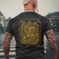 Thailandak Yant Tattoo Magical Thai Tattoos Thailand メンズTシャツ バックプリント 高齢者への贈り物