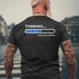 Thinking Please Be Patient 面白い皮肉tシャツ メンズTシャツ バックプリント 高齢者への贈り物