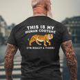 This Is My Human コスチューム I'm Really A Tiger かわいいタイガー メンズTシャツ バックプリント 高齢者への贈り物