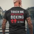 Touch Me And Your First Boxing Lesson Is Free マーシャルアーツ メンズTシャツ バックプリント 高齢者への贈り物