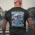 Tralalero Tralala 面白いサメ 靴付き ミーム メンズTシャツ バックプリント 高齢者への贈り物