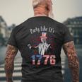 Trump 4Th Of July Party Like It’S 1776 Independence Day Men's T-shirt Back Print Gifts for Old Men