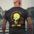 Tweety Welcome To The Jam メンズTシャツ バックプリント 高齢者への贈り物