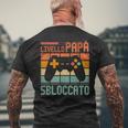 Uomo Livello Padrebloccato Giocatore Papà Nascita Annuncio T-shirt da uomo con stampa posteriore Regalos para ancianos