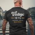 Vintage 1975 Piezas Originales 50 Cumpleaños Camiseta Hombre Estampado Espalda Regalos para ancianos