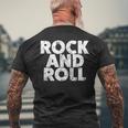 Vintage Grunge Old Rock & Roll Music Rock And Roll メンズTシャツ バックプリント 高齢者への贈り物