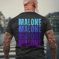 Vintage Malone Personalized Name I Love Malone Men's T-shirt Back Print Gifts for Old Men