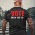 Vote Them All Out 投票 メンズTシャツ バックプリント 高齢者への贈り物