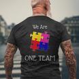 We Are One Team ジグソーパズル付き メンズTシャツ バックプリント 高齢者への贈り物