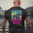 Wear Miami Florida Miami Colorfulunrise Graphic メンズTシャツ バックプリント 高齢者への贈り物