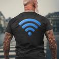 Wi Fiignal、Wi Fiシャツ、インターネット信号、インターネットwi-Fi メンズTシャツ バックプリント 高齢者への贈り物