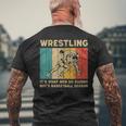 Wrestling It's What Do ビンテージレスリングレスラー メンズTシャツ バックプリント 高齢者への贈り物