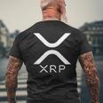 Xrpロゴ暗号通貨暗号 メンズTシャツ バックプリント 高齢者への贈り物
