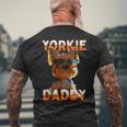 Yorkie Daddyヨーキー パパ 父の日 お父さん スウィート・ヨークシャー・テリア メンズTシャツ バックプリント 高齢者への贈り物