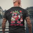 You're My Jam ファニーストロベリー ギターを弾く スイートハートジャム メンズTシャツ バックプリント 高齢者への贈り物