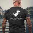 You Are Offline T-Rex 恐竜のラン ピクセルアート 恐竜ゲーム メンズTシャツ バックプリント 高齢者への贈り物