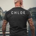 「Chloe」名前入りエレガント、ヴィンテージフォントデザイン メンズTシャツ バックプリント 高齢者への贈り物