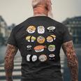 かわいいお寿司 メンズTシャツ バックプリント 高齢者への贈り物