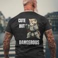 かわいいけど危険な空手 面白い テコンドー 猫 格闘技 メンズTシャツ バックプリント 高齢者への贈り物