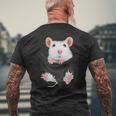 かわいいねずみポケットネズミ好き メンズTシャツ バックプリント 高齢者への贈り物