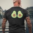 かわいいアボカド メンズTシャツ バックプリント 高齢者への贈り物