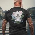 かわいいコアラの絵、オーストラリアのギフト メンズTシャツ バックプリント 高齢者への贈り物