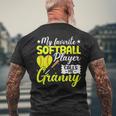 かわいいソフトボール グラニー スポーツ チームプレーヤー メンズTシャツ バックプリント 高齢者への贈り物
