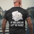 かわいいビションフリーゼ If You Love Me Let Meleep パジャマ メンズTシャツ バックプリント 高齢者への贈り物