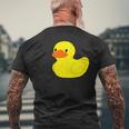 かわいいラバーダックイエローグラフィックかわいいラバーダック メンズTシャツ バックプリント 高齢者への贈り物