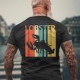 かわいいロブスターの動物 メンズTシャツ バックプリント 高齢者への贈り物