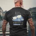 かわいい怠け者のシロクマの冬眠 メンズTシャツ バックプリント 高齢者への贈り物