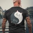かわいい猫と一緒に陰陽師のサイン I Karma Yoga Cat メンズTシャツ バックプリント 高齢者への贈り物