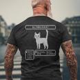 ねこがあらわれた！ 猫好き ゲーム好き ネコ飼い ネコママ 猫ママ ネコパパ 猫パパ Rpg ゲーム 猫 ねこ ネコ メンズTシャツ バックプリント 高齢者への贈り物
