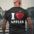 りんご大好き メンズTシャツ バックプリント 高齢者への贈り物