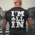 アイムオールイン ポーカーシャツ ポーカープレイヤー カード ギャンブラー メンズTシャツ バックプリント 高齢者への贈り物