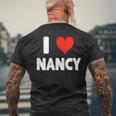 アイラブナンシー-ハート メンズTシャツ バックプリント 高齢者への贈り物