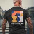 アフロキューバンジャズ ヴィンテージ ラテンジャズ ミュージックバンド メンズTシャツ バックプリント 高齢者への贈り物