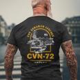 アメリカ海軍航空母艦 Cvn-72 エイブラハム・リンカーン Uss Abraham Lincoln メンズTシャツ バックプリント 高齢者への贈り物