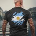 アルゼンチンの旗アルゼンチン メンズTシャツ バックプリント 高齢者への贈り物