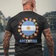 アルゼンチン国旗 ヒスパニック文化遺産月間 アルゼンチン キッズ メンズTシャツ バックプリント 高齢者への贈り物