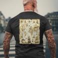 アンティーク地図 海の生き物 海賊 メンズTシャツ バックプリント 高齢者への贈り物