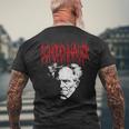 アーサー・ショーペンハウアー デスメタルスタイル 哲学 デザイン メンズTシャツ バックプリント 高齢者への贈り物