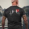 イスタンブールのスカイライン Heartbeat Turkey ブルーモスク Heart Istanbul 長袖tシャツ メンズTシャツ バックプリント 高齢者への贈り物
