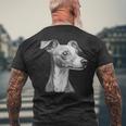 イタリアン グレイハウンド 犬 モチーフ ペット イタリアン グレイハウンド メンズTシャツ バックプリント 高齢者への贈り物