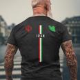 イラン国旗、イランのシルエットマップ、イランの国章 メンズTシャツ バックプリント 高齢者への贈り物