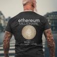 イーサリアム ミリオネール ローディング プリー・ホドル ファニー Eth 20 コイン メンズTシャツ バックプリント 高齢者への贈り物